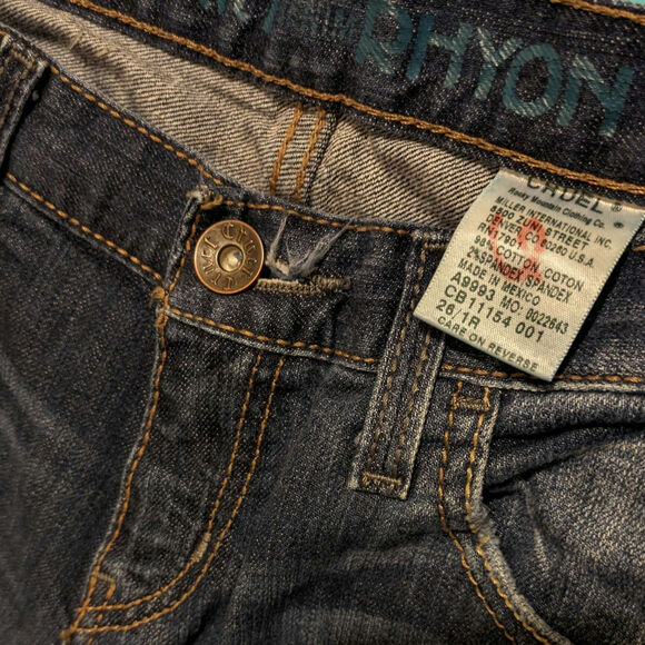 Cruel Girl Rhyon Boyfriend Jeans Distressed Patched Denim Women's Size 1R 28/30 - Picture 7 of 8